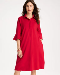 Chico's On Sale - Ponte Knit Flounce Sleeve Dress