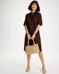 Chico's On Sale - Embellished Linen Popover Dress