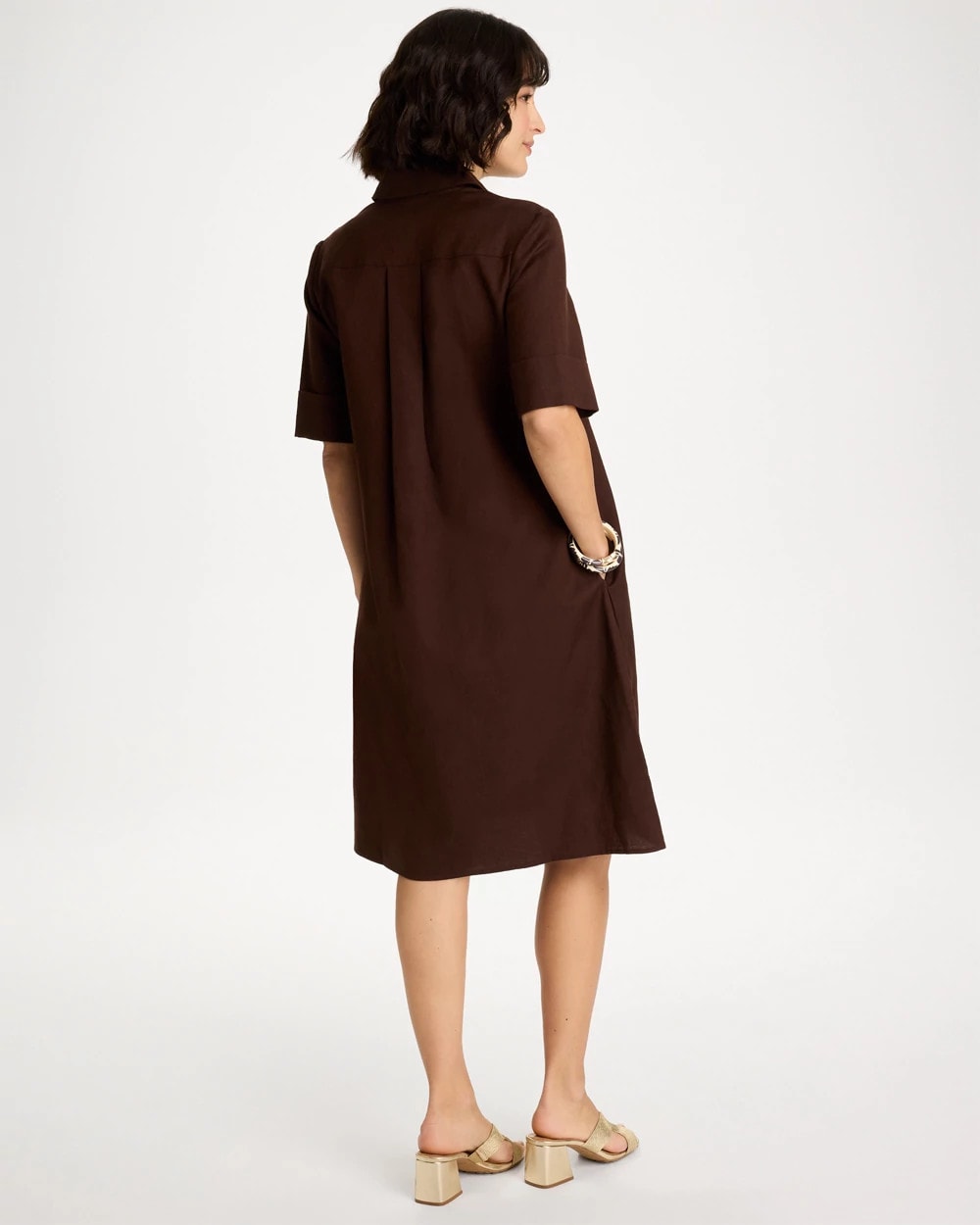 Chico's On Sale - Embellished Linen Popover Dress