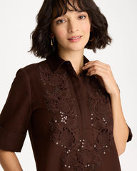 Chico's On Sale - Embellished Linen Popover Dress