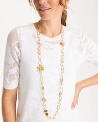 Chico's US - Flower Long Single-Strand Necklace