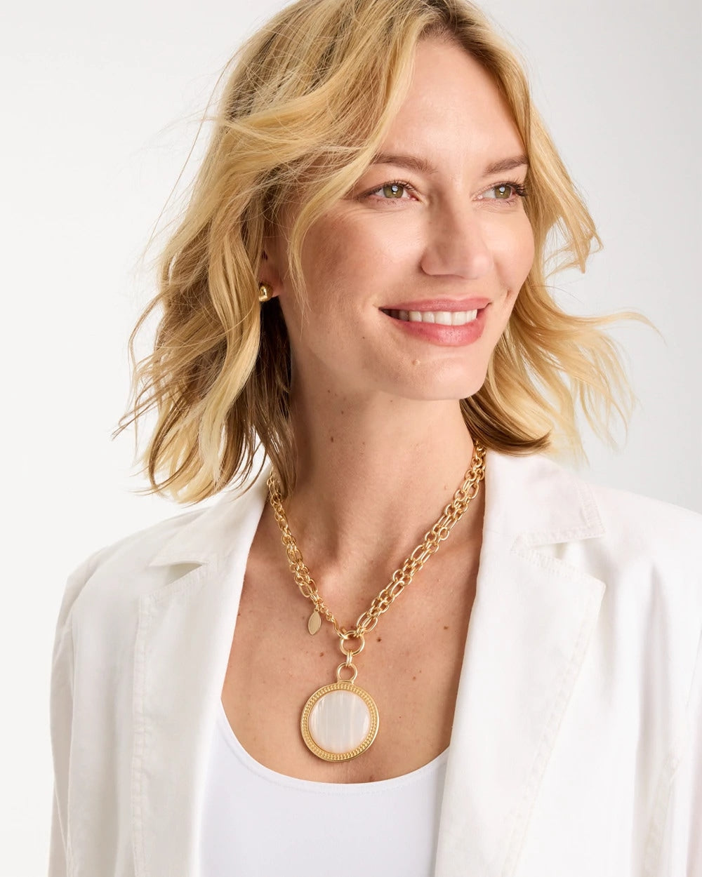 Chico's Discount - Reversible Swan Pendant Necklace