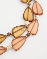 Chico's On Sale - Neutral Double Strand Geo Necklace