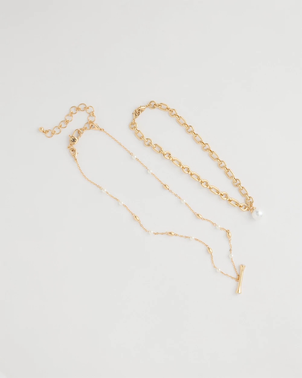 Chico's Outlet - Toggle Bar Pearl Pendant Necklace