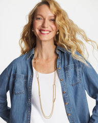 Chico's Discount - Long Gold Ball Chain Single Strand
