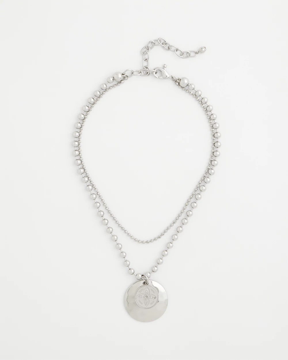 Chico's Sale - Short Silver Ball Chain Pendant