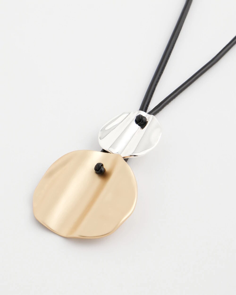 Chico's Outlet - Crinkle Mixed Metal Pendant