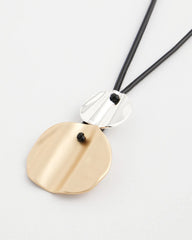 Chico's Outlet - Crinkle Mixed Metal Pendant