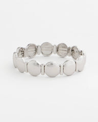 Chico's Sale - Silver Textured Circle Stretch Bracelet