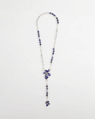 Chico's / Blue Flower Long Y-Necklace