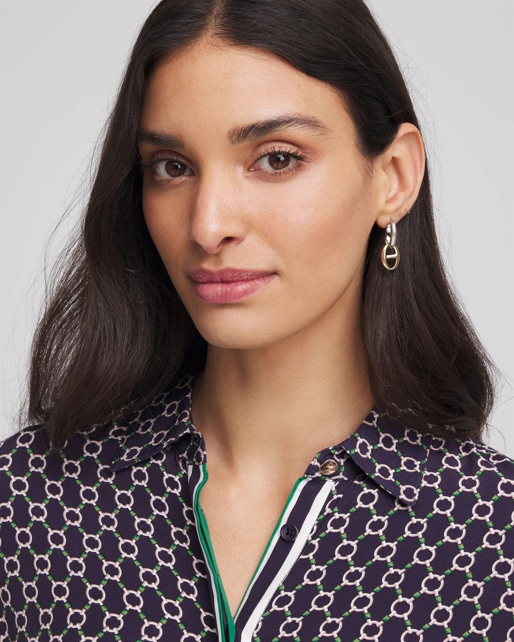 Chico's Discount - Mixed Metal Link Earrings