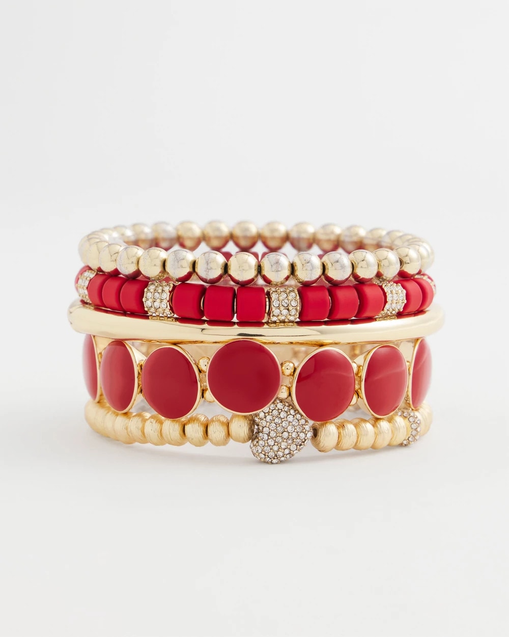 Chico's On Sale - Gold Heart Stretch Bracelet