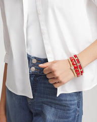 Chico's On Sale - Gold Heart Stretch Bracelet
