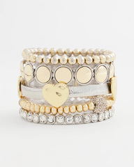 Chico's US - Mixed Metal Heart Stretch Bracelet