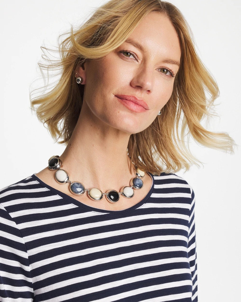 Chico's Discount - Short Polka Dot Collar