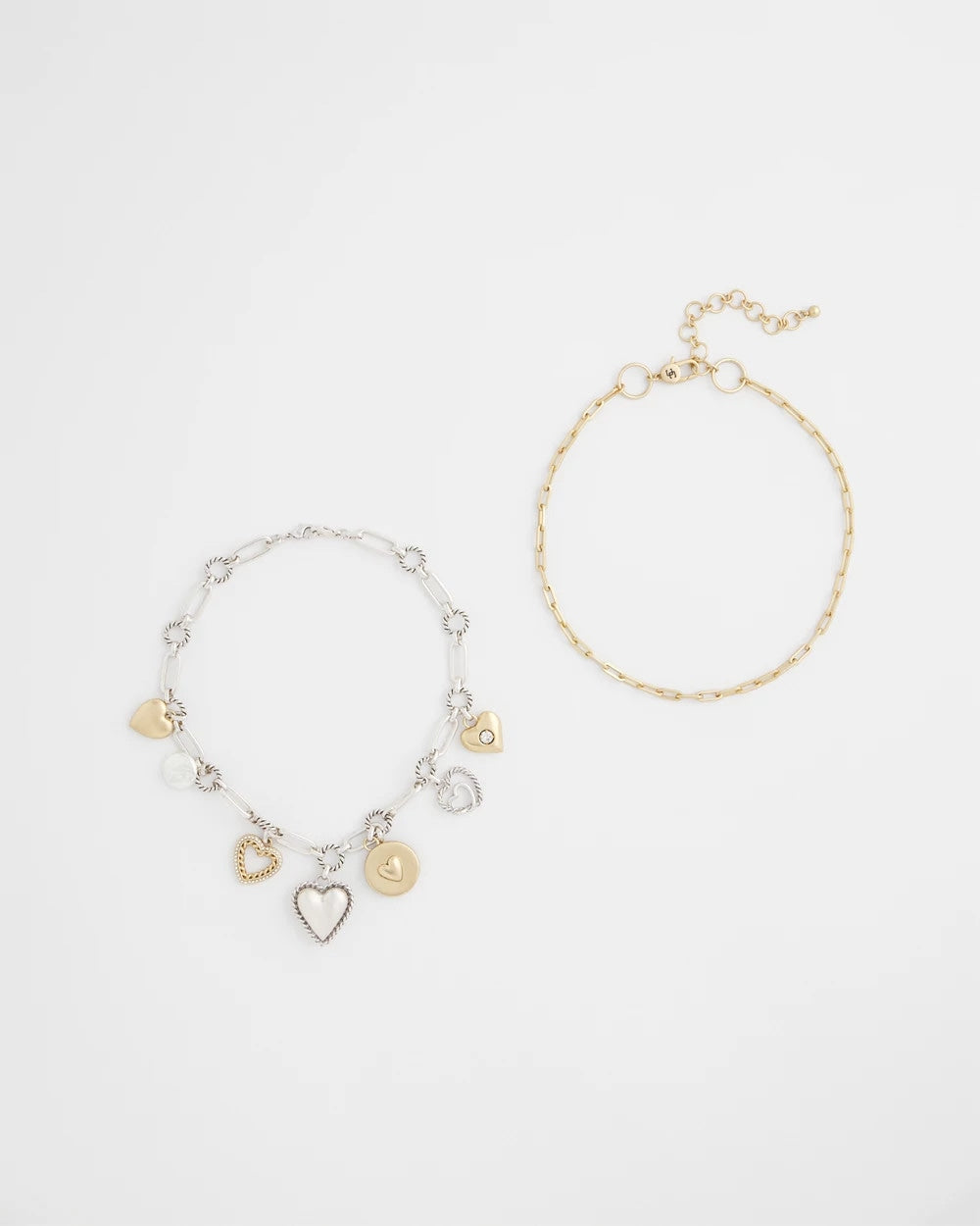 Chico's Sale - Mixed Metal Heart Charm Necklace