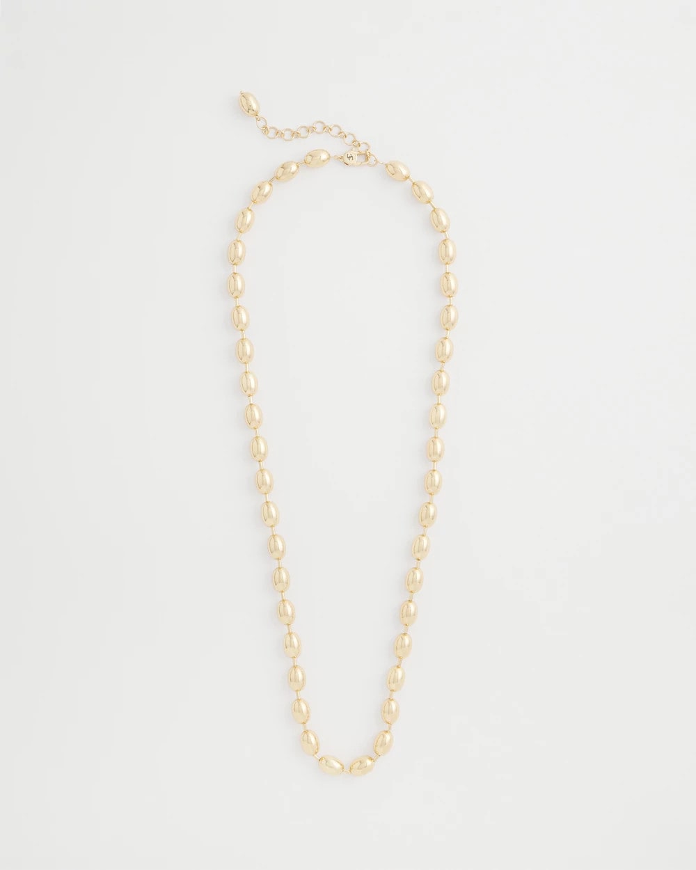 Chico's Outlet - Gold Bead Long Single Strand Necklace