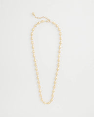 Chico's Outlet - Gold Bead Long Single Strand Necklace