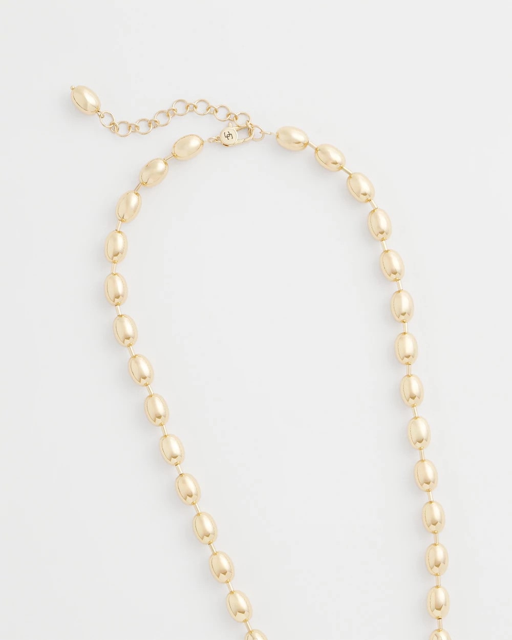 Chico's Outlet - Gold Bead Long Single Strand Necklace