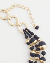 Chico's Online - Gold & Navy Bead Necklace