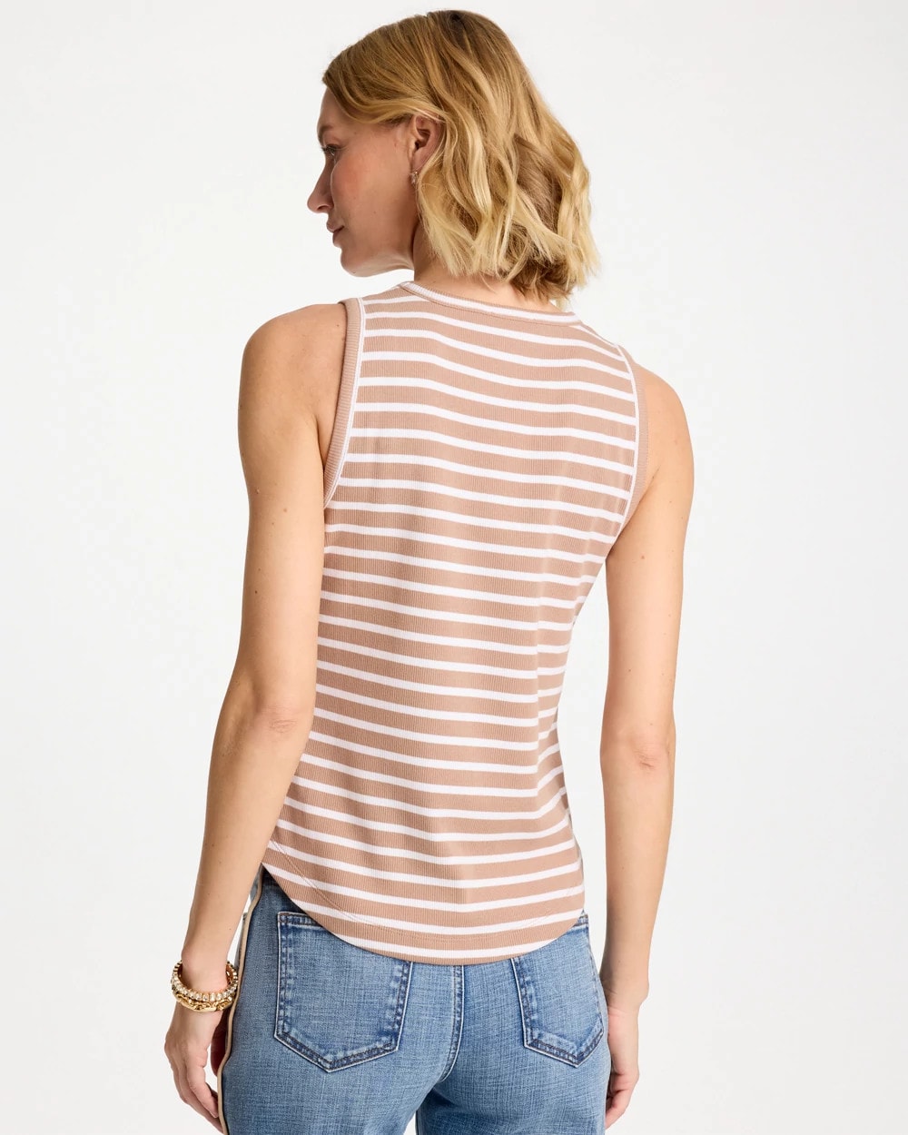 Chico's For Sale - Striped High Neck Rib Tank