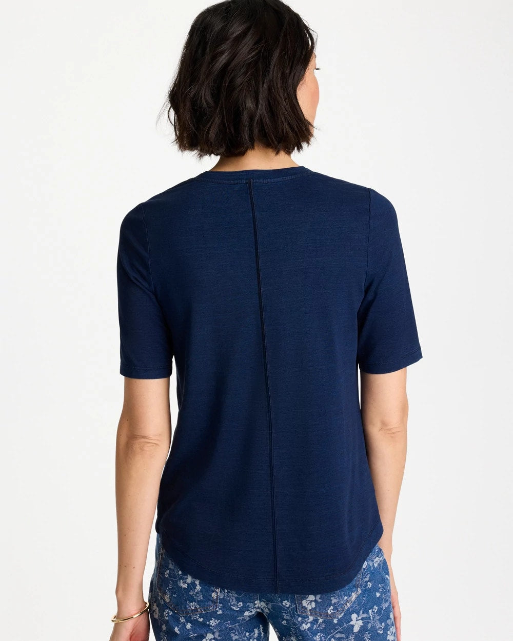 Chico's Discount - Cotton Slub V-Neck Tee