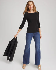 Chico's On Sale - Pima Cotton 3/4 Sleeve Tee