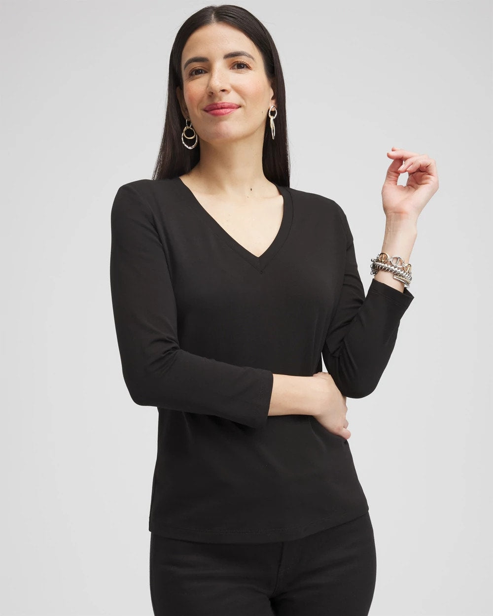 Chico's Outlet - 3/4 Sleeve Perfect Tee