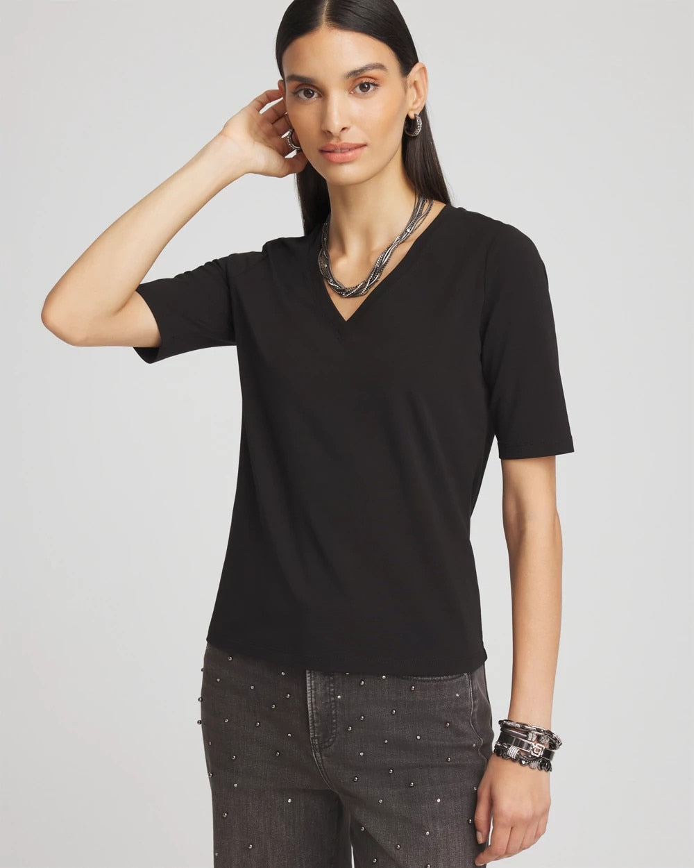 Chico's US - Perfect Elbow Sleeve Tee