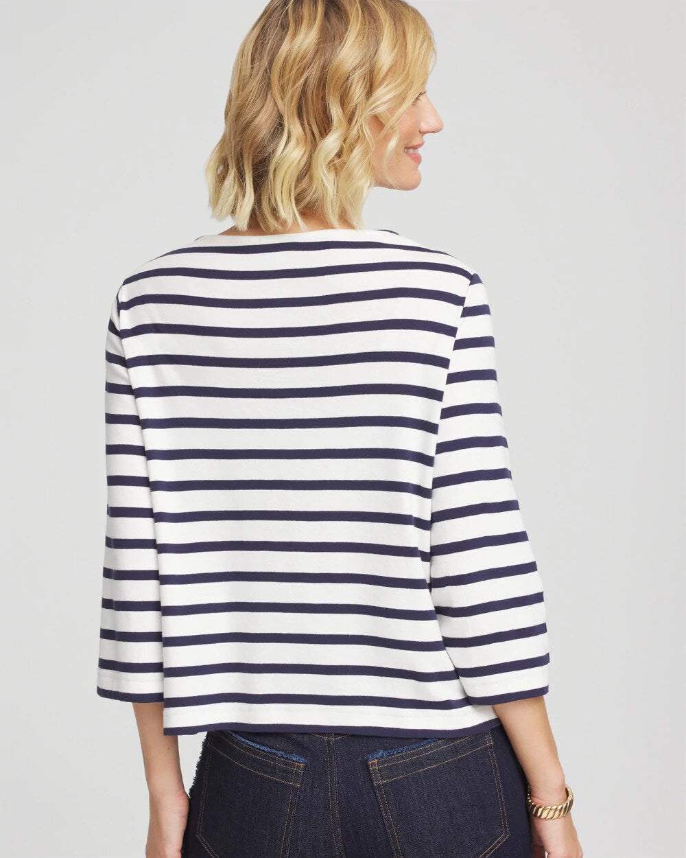 Chico's Sale - Bateau Neck Stripe Top