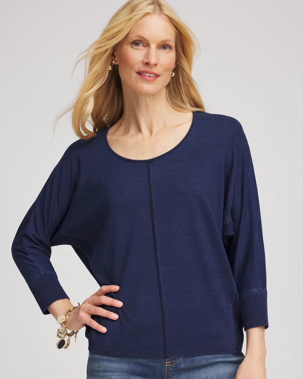 Chico's On Sale - Dolman Denim Tee
