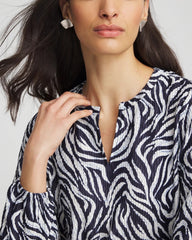 Chico's Outlet - Zebra Waves Crinkle Top