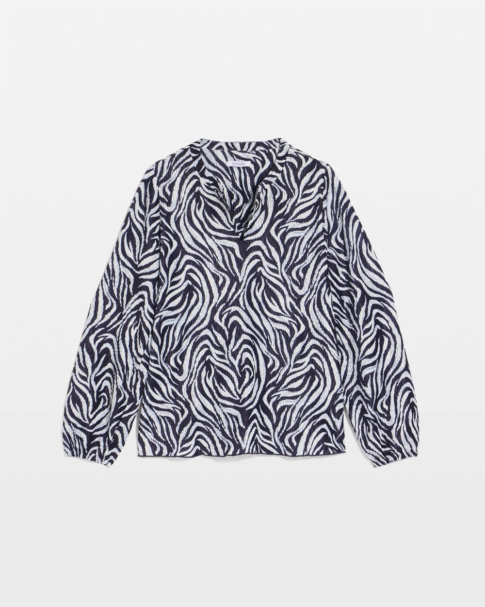 Chico's Outlet - Zebra Waves Crinkle Top