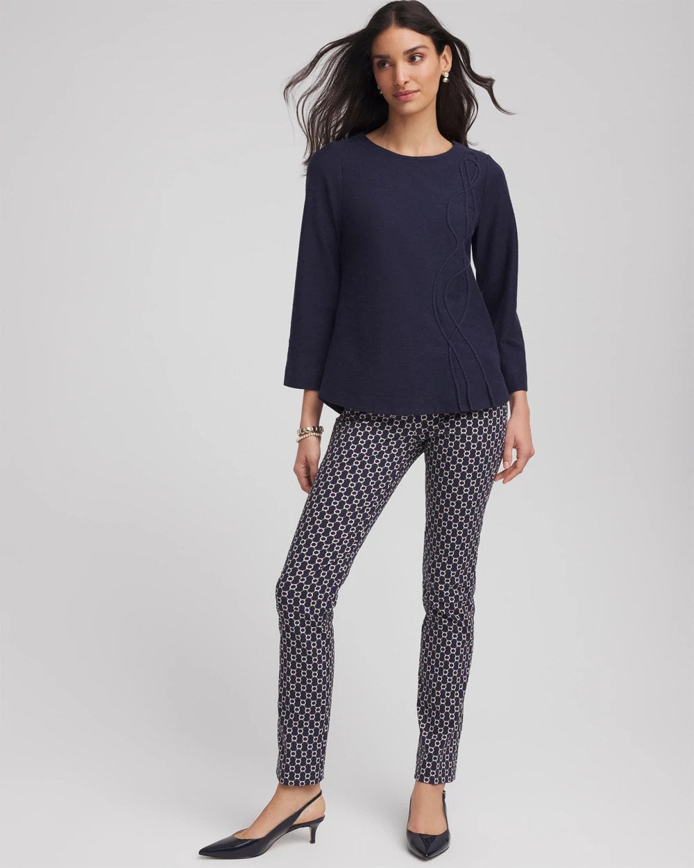 Chico's Discount - Denim Soutache Top