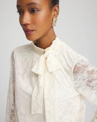 Chico's US - Tie-Neck Banded-Bottom Top