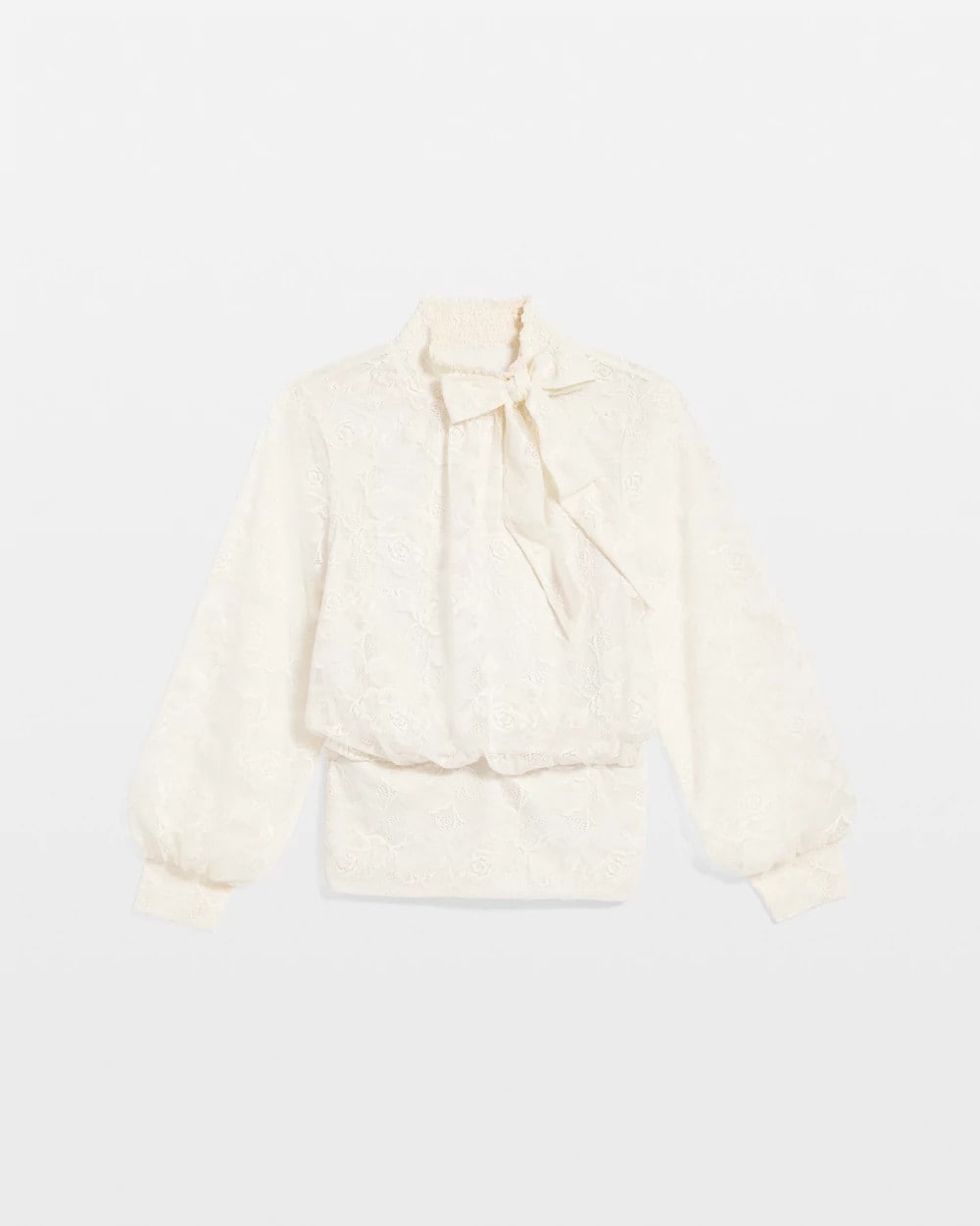Chico's US - Tie-Neck Banded-Bottom Top