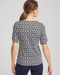 Chico's Sale - Printed Pima Elbow Sleeve Tee