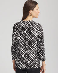 Chico's Outlet - Printed Pima 3/4 Sleeve Tee