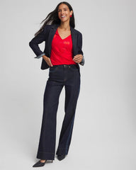 Chico's For Sale - Embellished Heart V-Neck Tee