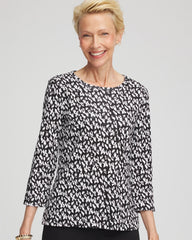Chico's Outlet - Pima Crewneck Button Tee