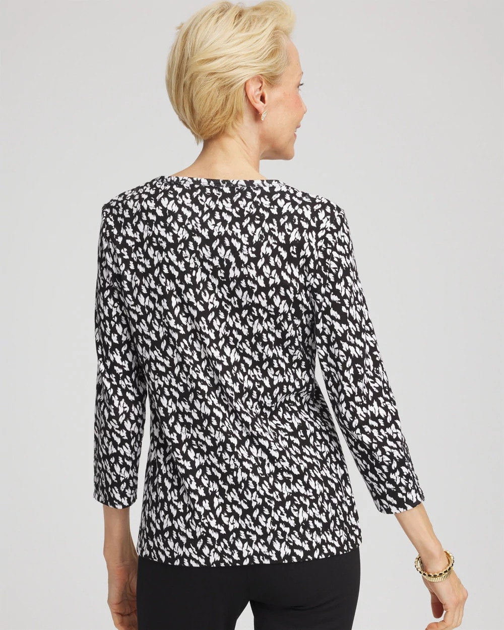 Chico's Outlet - Pima Crewneck Button Tee