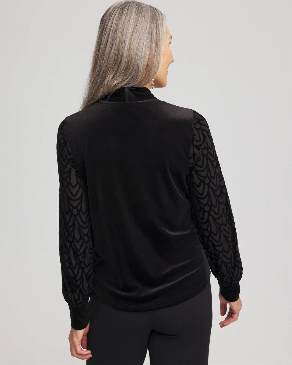 Chico's US - Art Deco Velvet Burnout Top