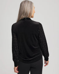 Chico's US - Art Deco Velvet Burnout Top