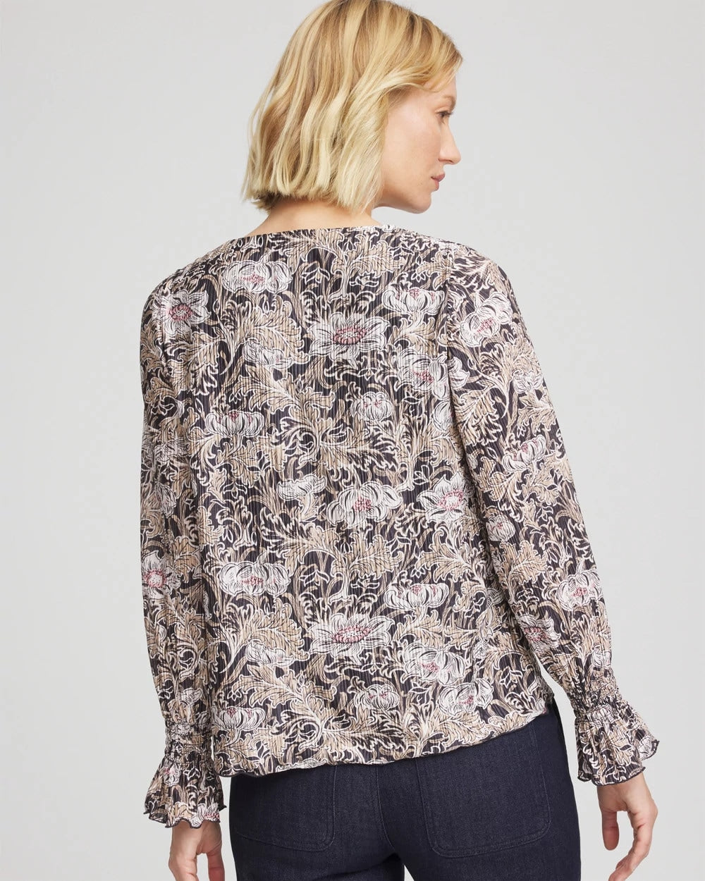 Chico's For Sale - Bloom Crinkle Bodre Top