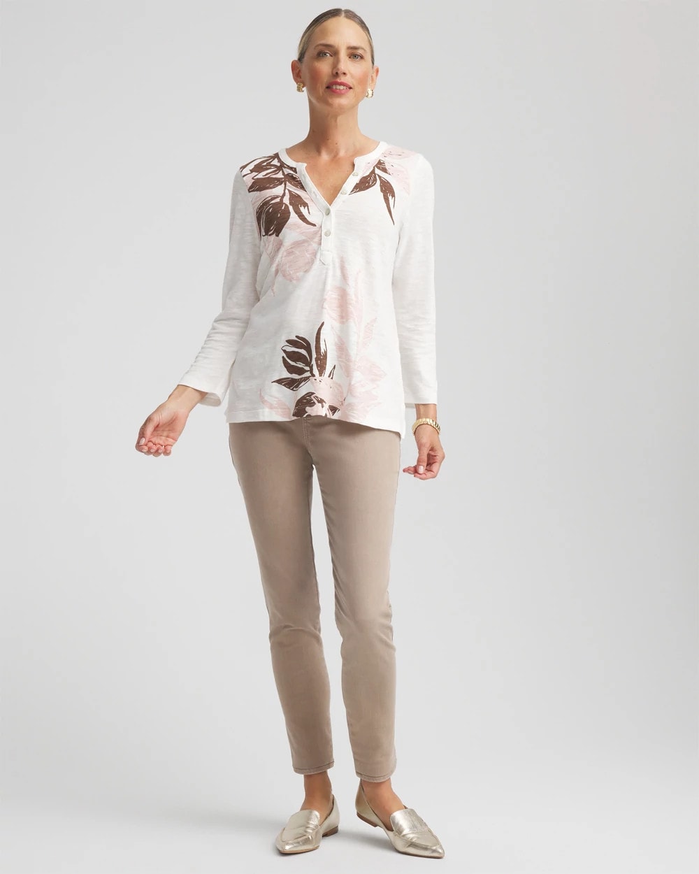 Chico's Online - Slub Splitneck Henley Tee
