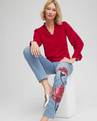 Chico's US - Lace V-Neck Top