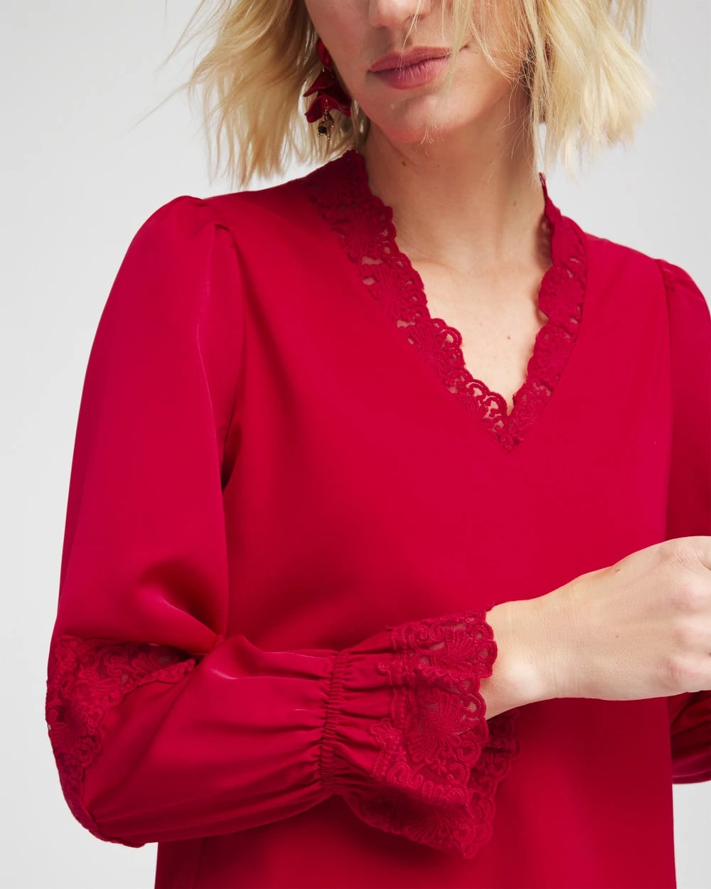 Chico's US - Lace V-Neck Top