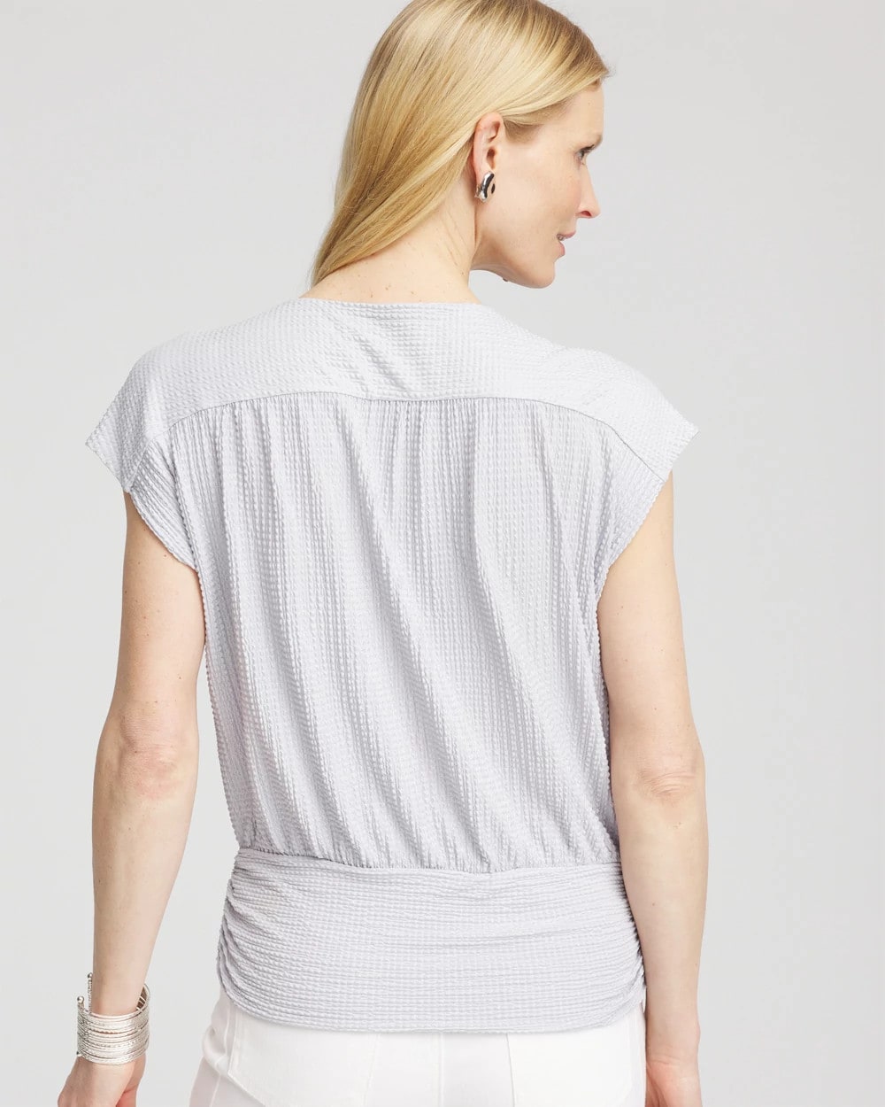 Chico's Discount - Foiled Knit Banded Bottom Top