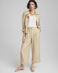 Chico's For Sale - Printed Sweater Trim Linen Tee