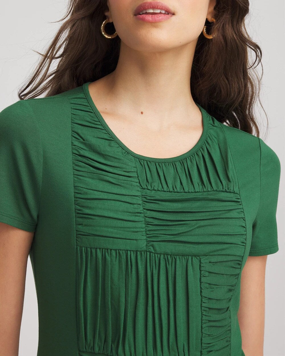Chico's Outlet - Jersey Knit Ruched Front Tee